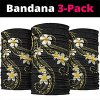 Polynesia Tattoo With Plumeria Neck Gaiter Elegant Vibes LT14 package One Size: 25*50cm Black - Polynesian Pride