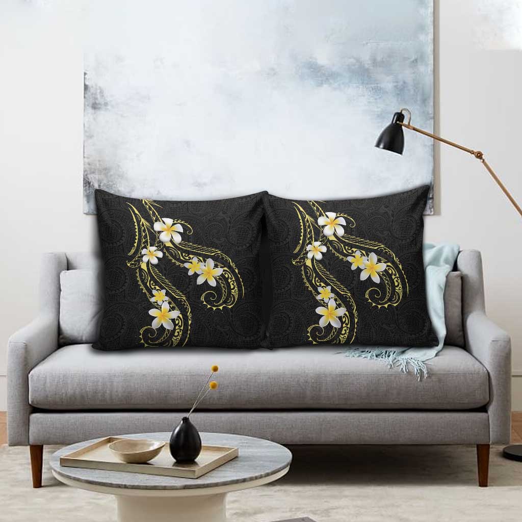 Polynesia Tattoo With Plumeria Pillow Cover Elegant Vibes LT14 - Polynesian Pride