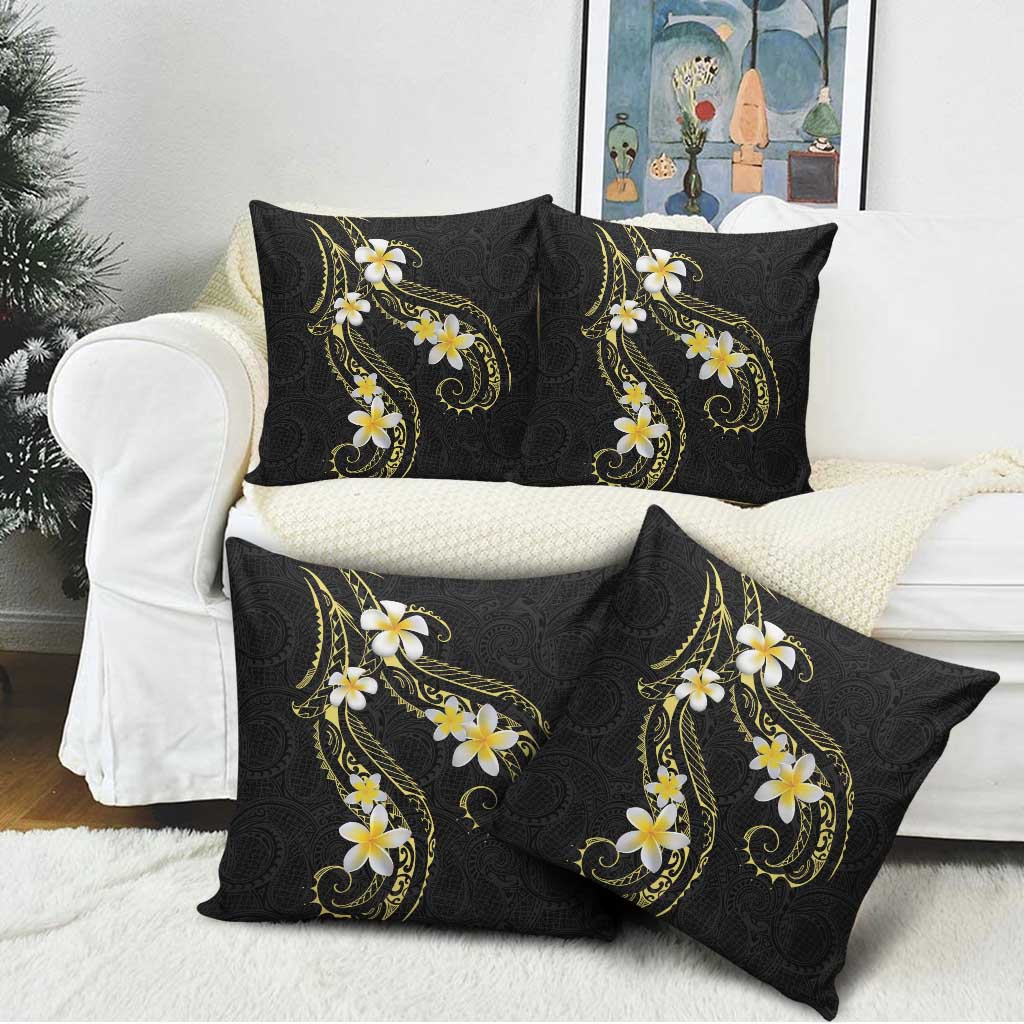 Polynesia Tattoo With Plumeria Pillow Cover Elegant Vibes LT14 - Polynesian Pride