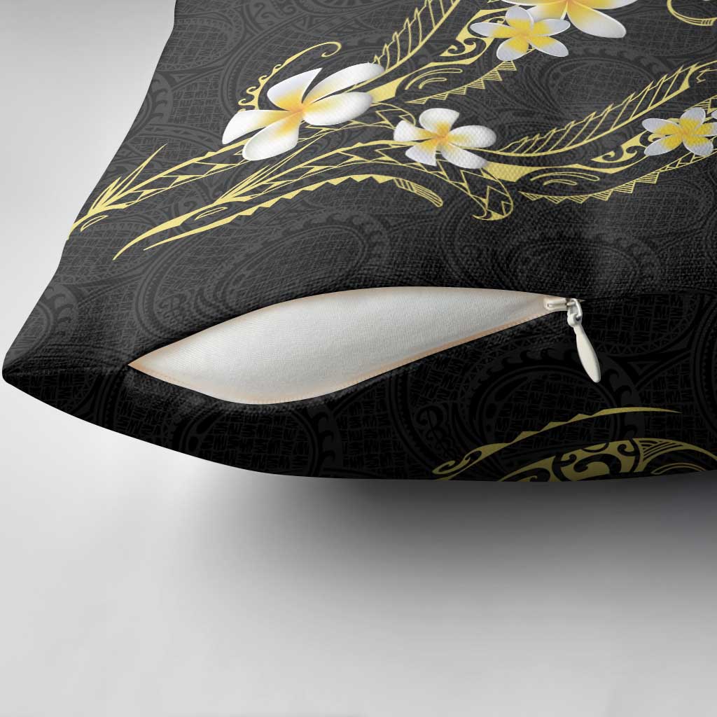 Polynesia Tattoo With Plumeria Pillow Cover Elegant Vibes LT14 - Polynesian Pride