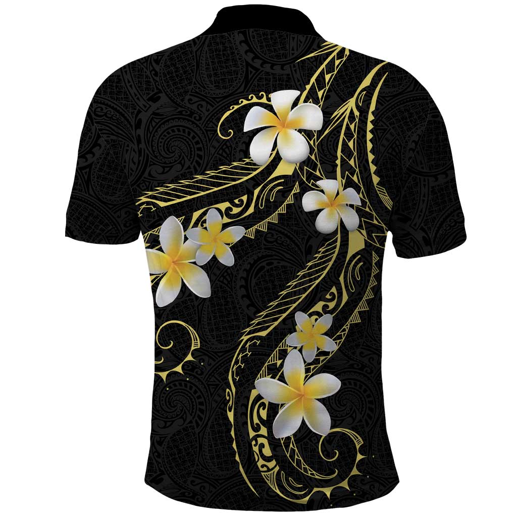 Polynesia Tattoo With Plumeria Polo Shirt Elegant Vibes LT14 - Polynesian Pride