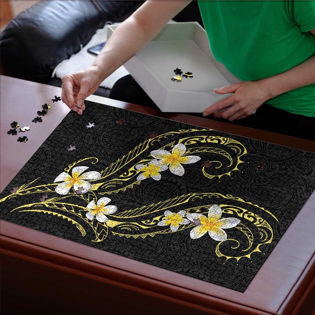 Polynesia Tattoo With Plumeria Puzzle Elegant Vibes LT14 - Polynesian Pride