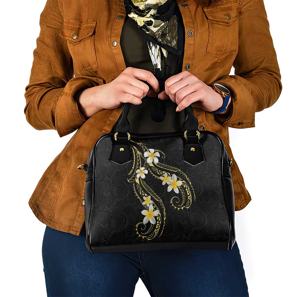 Polynesia Tattoo With Plumeria Shoulder Handbag Elegant Vibes
