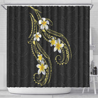 Polynesia Tattoo With Plumeria Shower Curtain Elegant Vibes LT14 - Polynesian Pride