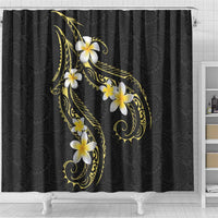 Polynesia Tattoo With Plumeria Shower Curtain Elegant Vibes LT14 - Polynesian Pride