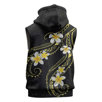 Polynesia Tattoo With Plumeria Sleeveless Hoodie Elegant Vibes LT14 - Polynesian Pride