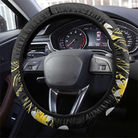Polynesia Tattoo With Plumeria Steering Wheel Cover Elegant Vibes LT14 - Polynesian Pride
