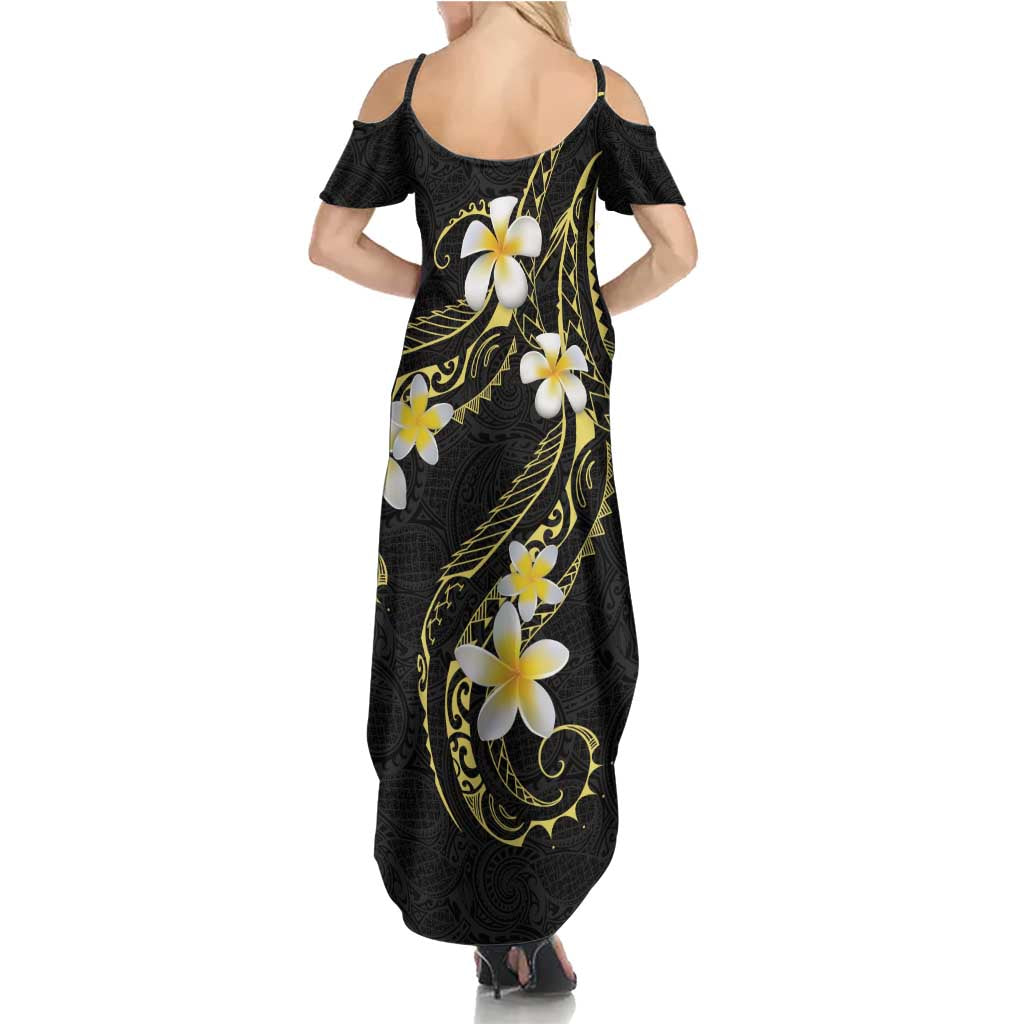 Polynesia Tattoo With Plumeria Summer Maxi Dress Elegant Vibes LT14 - Polynesian Pride