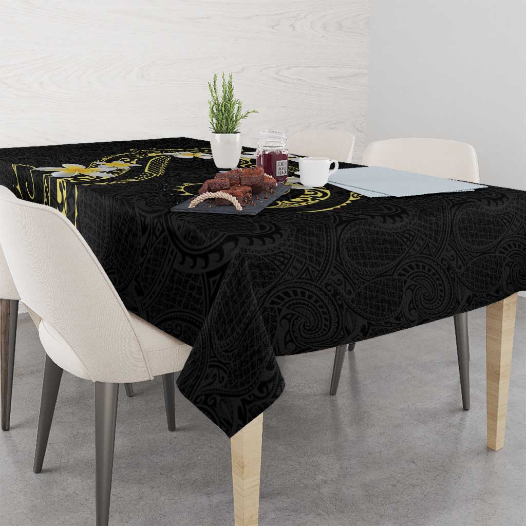 Polynesia Tattoo With Plumeria Tablecloth Elegant Vibes LT14 - Polynesian Pride
