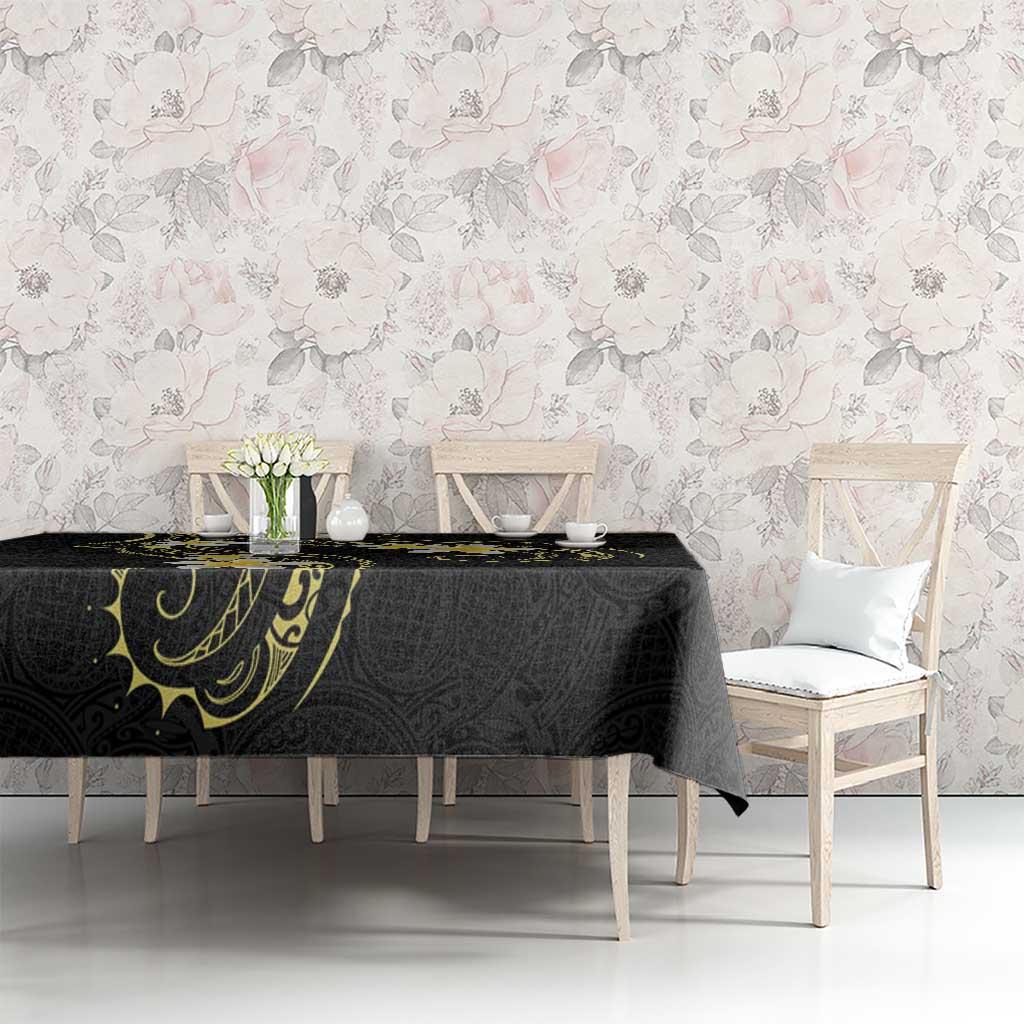 Polynesia Tattoo With Plumeria Tablecloth Elegant Vibes LT14 - Polynesian Pride