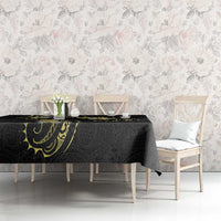 Polynesia Tattoo With Plumeria Tablecloth Elegant Vibes LT14 - Polynesian Pride