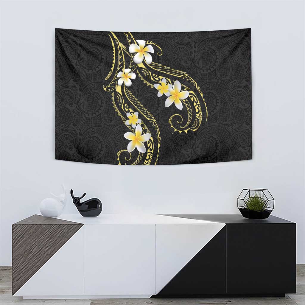 Polynesia Tattoo With Plumeria Tapestry Elegant Vibes LT14 - Polynesian Pride