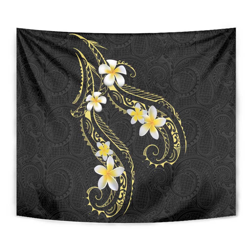 Polynesia Tattoo With Plumeria Tapestry Elegant Vibes LT14 - Polynesian Pride