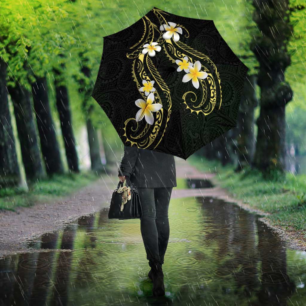 Polynesia Tattoo With Plumeria Umbrella Elegant Vibes