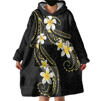 Polynesia Tattoo With Plumeria Wearable Blanket Hoodie Elegant Vibes LT14 - Polynesian Pride
