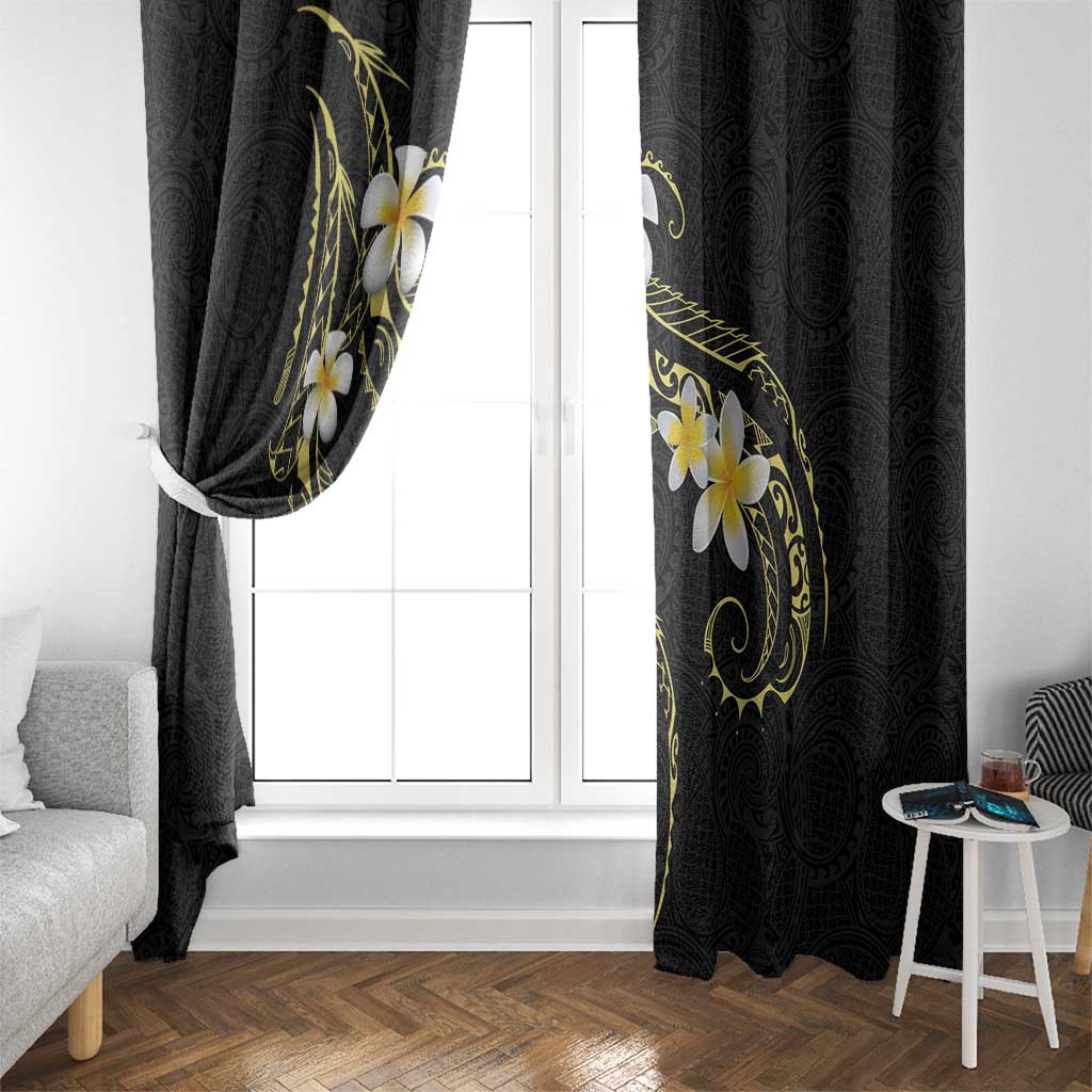 Polynesia Tattoo With Plumeria Window Curtain Elegant Vibes LT14 - Polynesian Pride