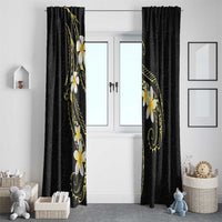 Polynesia Tattoo With Plumeria Window Curtain Elegant Vibes LT14 - Polynesian Pride