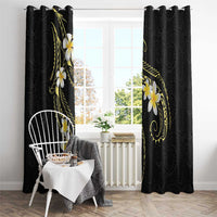 Polynesia Tattoo With Plumeria Window Curtain Elegant Vibes LT14 - Polynesian Pride