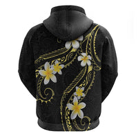 Polynesia Tattoo With Plumeria Zip Hoodie Elegant Vibes LT14 - Polynesian Pride
