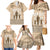 Tonga Father's Day Family Matching Mermaid Dress and Hawaiian Shirt Best Dad Ever Tongan Ngatu Pattern - Beige