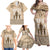 Tonga Father's Day Family Matching Off Shoulder Maxi Dress and Hawaiian Shirt Best Dad Ever Tongan Ngatu Pattern - Beige