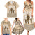 Tonga Father's Day Family Matching Summer Maxi Dress and Hawaiian Shirt Best Dad Ever Tongan Ngatu Pattern - Beige