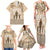 Tonga Father's Day Family Matching Tank Maxi Dress and Hawaiian Shirt Best Dad Ever Tongan Ngatu Pattern - Beige