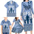 Tonga Father's Day Family Matching Long Sleeve Bodycon Dress and Hawaiian Shirt Best Dad Ever Tongan Ngatu Pattern - Blue