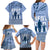 Tonga Father's Day Family Matching Long Sleeve Bodycon Dress and Hawaiian Shirt Best Dad Ever Tongan Ngatu Pattern - Blue