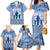 Tonga Father's Day Family Matching Mermaid Dress and Hawaiian Shirt Best Dad Ever Tongan Ngatu Pattern - Blue