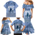 Tonga Father's Day Family Matching Mermaid Dress and Hawaiian Shirt Best Dad Ever Tongan Ngatu Pattern - Blue