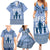 Tonga Father's Day Family Matching Summer Maxi Dress and Hawaiian Shirt Best Dad Ever Tongan Ngatu Pattern - Blue