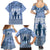 Tonga Father's Day Family Matching Summer Maxi Dress and Hawaiian Shirt Best Dad Ever Tongan Ngatu Pattern - Blue