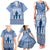 Tonga Father's Day Family Matching Tank Maxi Dress and Hawaiian Shirt Best Dad Ever Tongan Ngatu Pattern - Blue