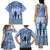 Tonga Father's Day Family Matching Tank Maxi Dress and Hawaiian Shirt Best Dad Ever Tongan Ngatu Pattern - Blue