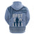 Tonga Father's Day Hoodie Best Dad Ever Tongan Ngatu Pattern - Blue