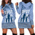 Tonga Father's Day Hoodie Dress Best Dad Ever Tongan Ngatu Pattern - Blue