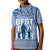 Tonga Father's Day Kid Polo Shirt Best Dad Ever Tongan Ngatu Pattern - Blue