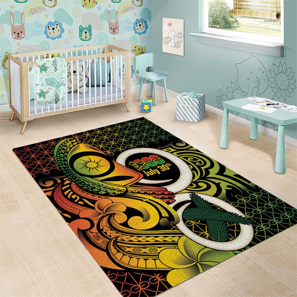 Vanuatu 1980 Area Rug Ni-Van Tamtam Sand Drawing Pattern