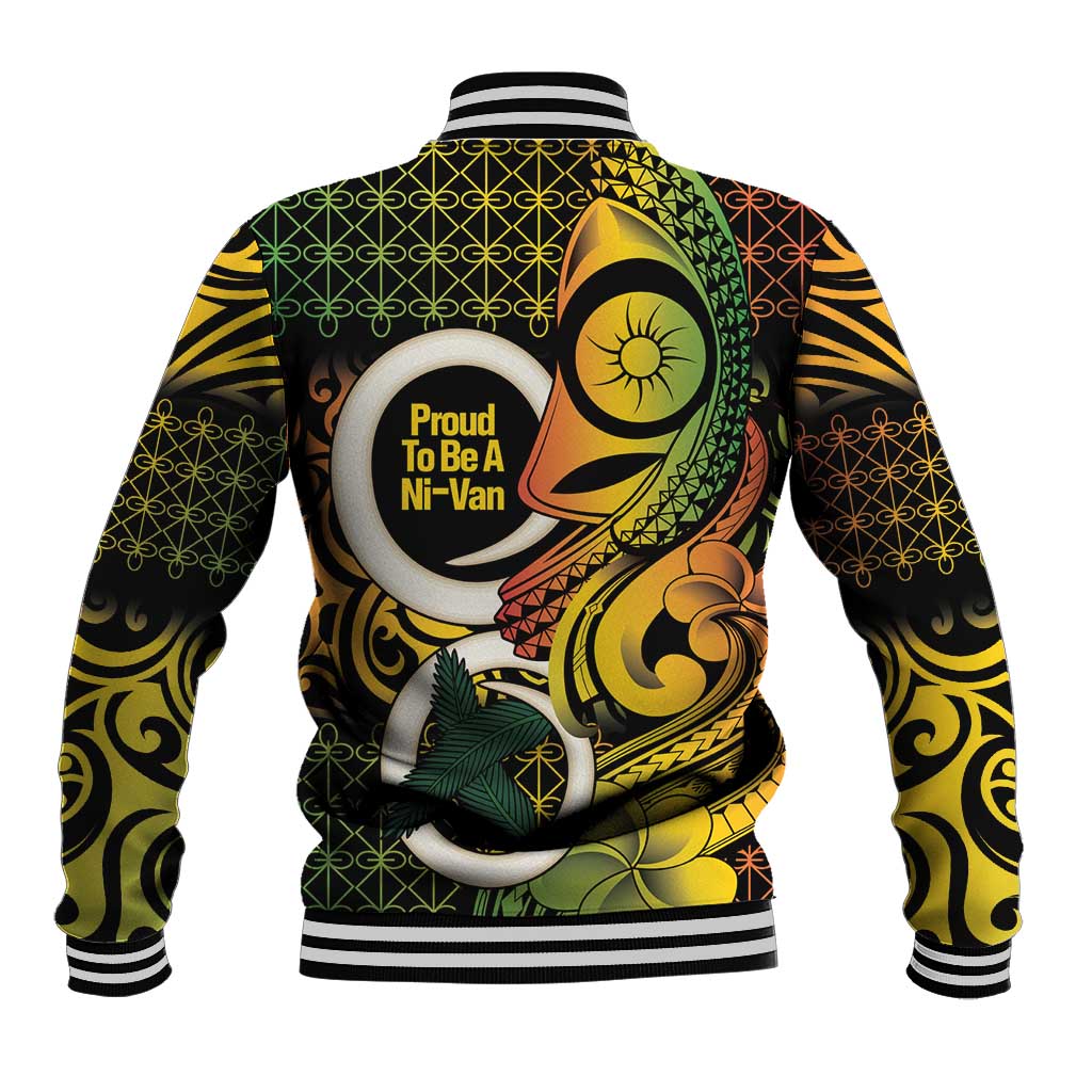 Vanuatu 1980 Baseball Jacket Ni-Van Tamtam Sand Drawing Pattern LT14 - Polynesian Pride