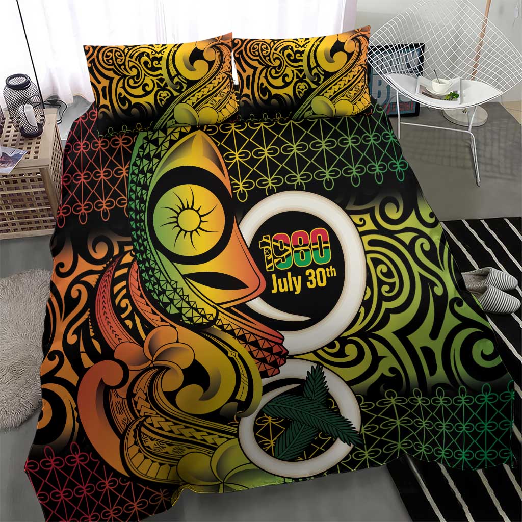 Vanuatu 1980 Bedding Set Ni-Van Tamtam Sand Drawing Pattern