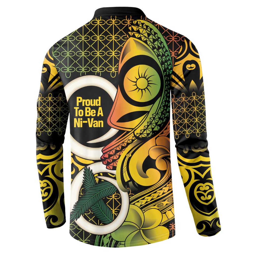 Vanuatu 1980 Button Sweatshirt Ni-Van Tamtam Sand Drawing Pattern LT14 - Polynesian Pride