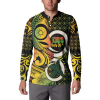 Vanuatu 1980 Button Sweatshirt Ni-Van Tamtam Sand Drawing Pattern LT14 - Polynesian Pride