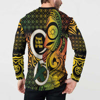 Vanuatu 1980 Button Sweatshirt Ni-Van Tamtam Sand Drawing Pattern LT14 - Polynesian Pride