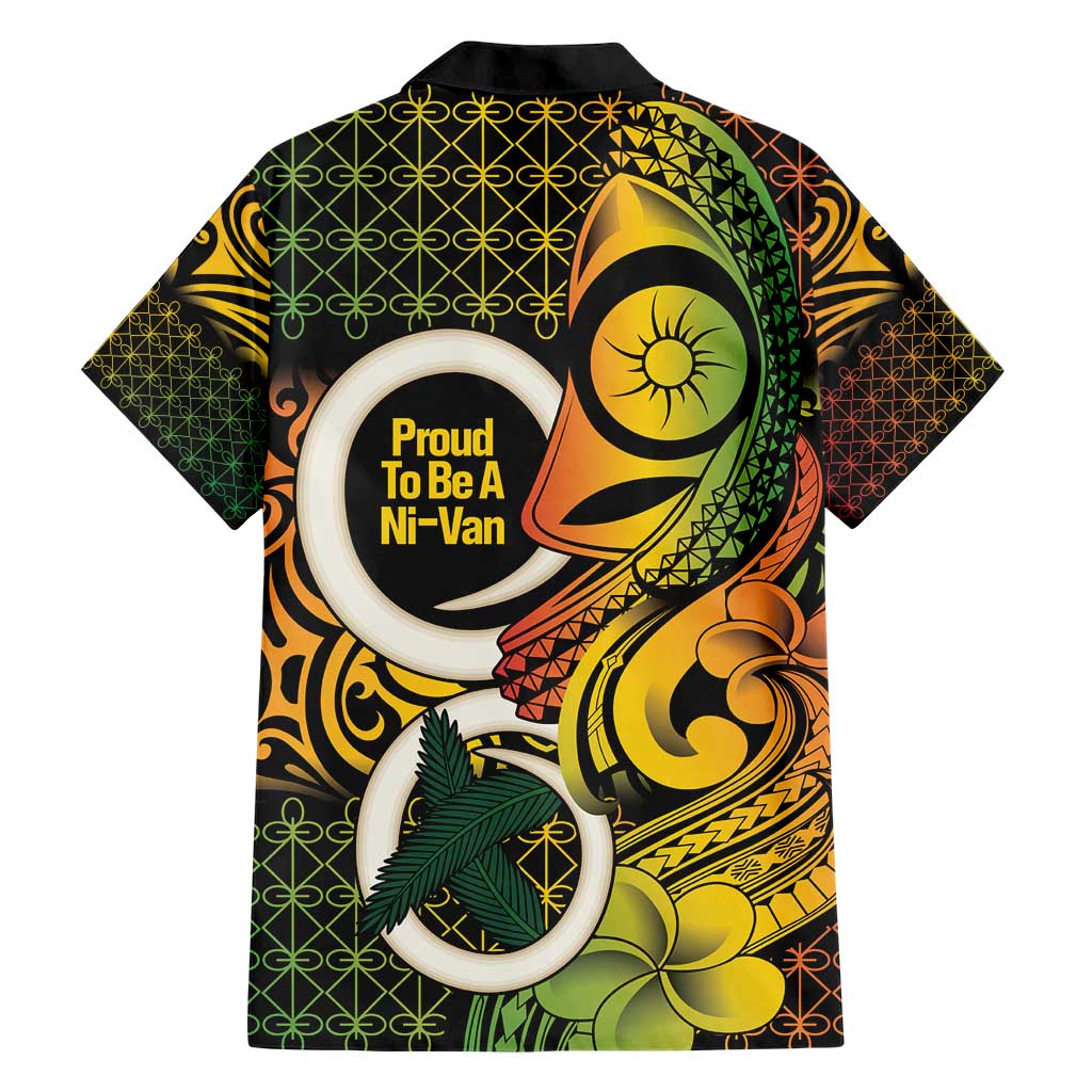 Vanuatu 1980 Hawaiian Shirt Ni-Van Tamtam Sand Drawing Pattern LT14 - Polynesian Pride