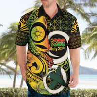 Vanuatu 1980 Hawaiian Shirt Ni-Van Tamtam Sand Drawing Pattern LT14 - Polynesian Pride