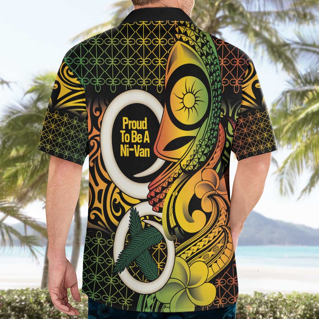 Vanuatu 1980 Hawaiian Shirt Ni-Van Tamtam Sand Drawing Pattern LT14 - Polynesian Pride