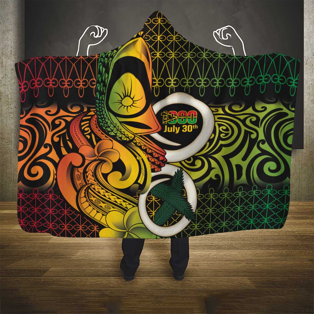Vanuatu 1980 Hooded Blanket Ni-Van Tamtam Sand Drawing Pattern LT14 - Polynesian Pride