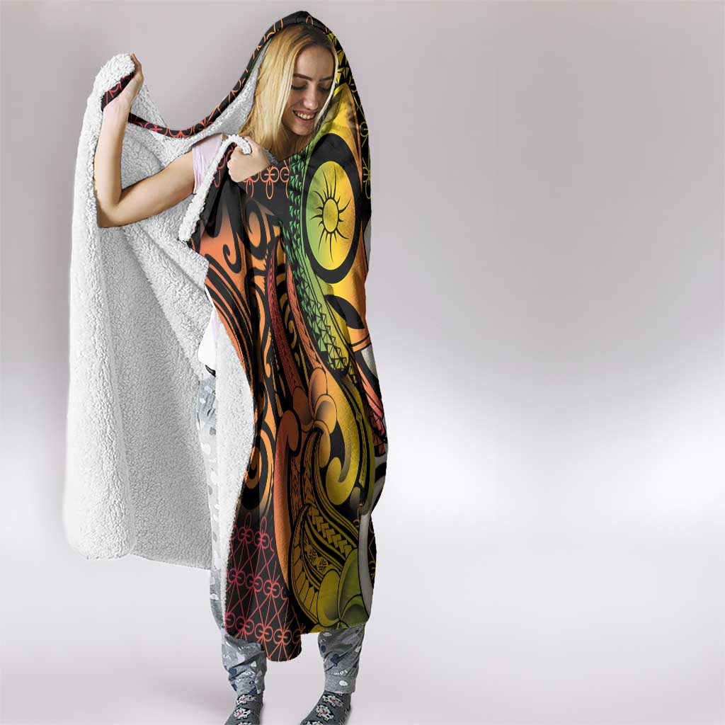Vanuatu 1980 Hooded Blanket Ni-Van Tamtam Sand Drawing Pattern LT14 - Polynesian Pride