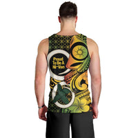 Vanuatu 1980 Men Tank Top Ni-Van Tamtam Sand Drawing Pattern LT14 - Polynesian Pride